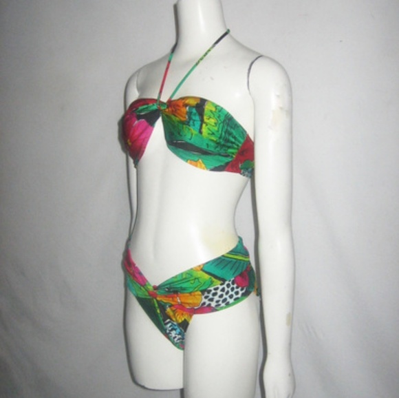 SOLDVTG GOTTEX 2PC BIKINI HALTER SWIM BATHING SUIT - Picture 2 of 4